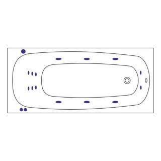 Гидромассажная ванна WHITECROSS Layla Slim 0122.180080.100.SMART.WH 180x80 см Smart белый